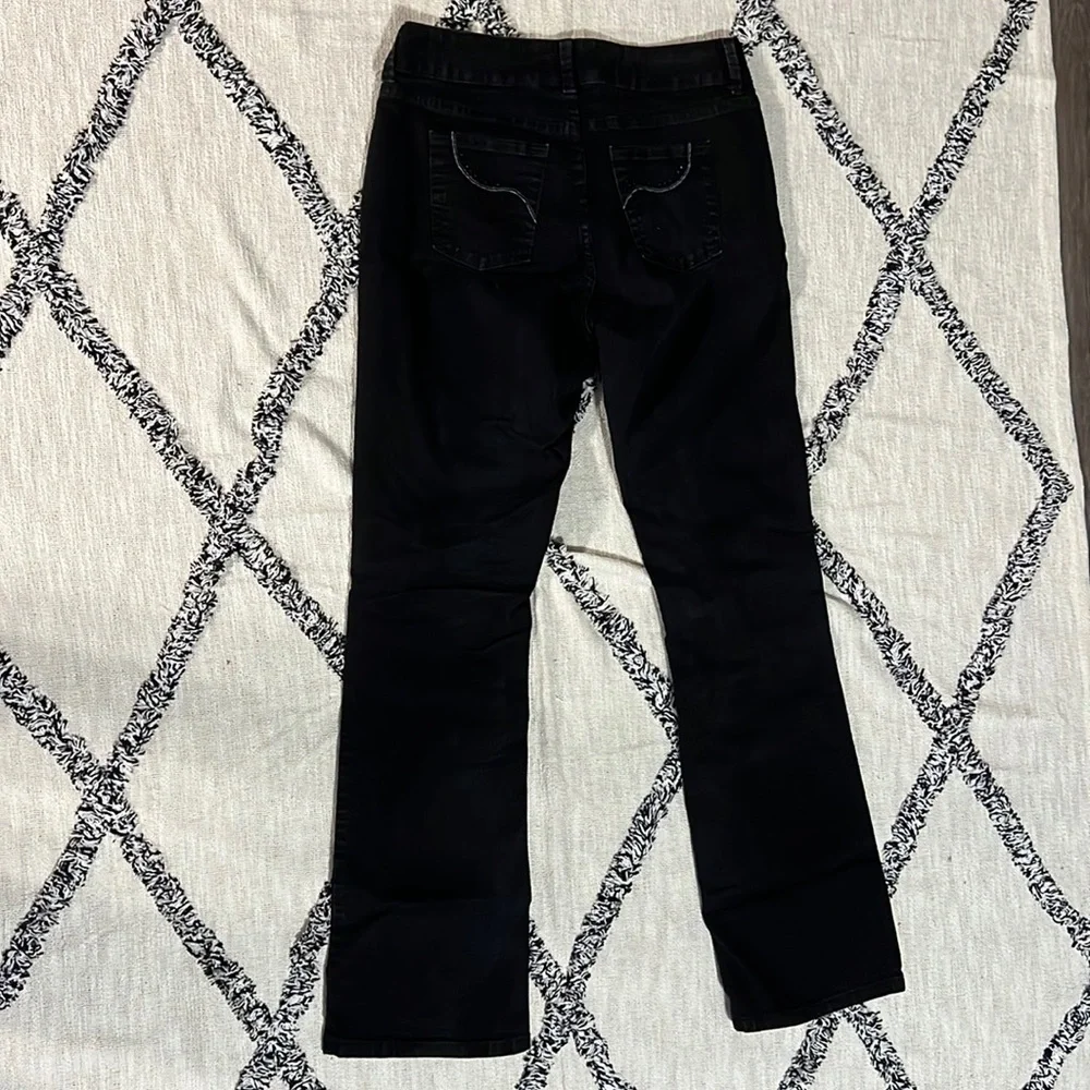3 pair Riders by Lee black mid rise boot cut size 8M - Picture 2 of 6